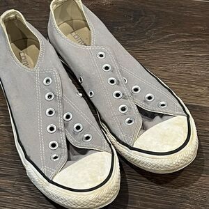 Converse All Stars Unisex 8 (M) Or 10 (W) NO LACES Gray Sneakers Chuck Taylor